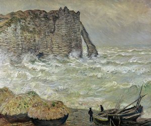 エトルタの荒海、1883年 作： Claude Monet